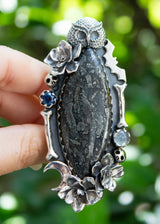Enchanted Nocturne Owl Marcasite Ring, AR- 7129