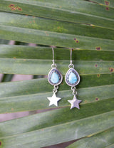 Starborn Whispers: Larimar Earrings, AE-7539