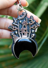 Half Moon Scary House Pendant, AP-6829