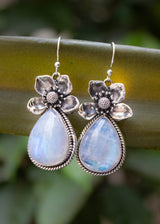 Ethereal Moonstone Drop Earrings, AE-7222