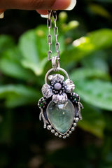 Whispering Woods: Prehnite Pendant, AP-700