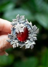 Autumn Maple Garnet Ring AR-7234