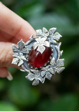 Autumn Maple Garnet Ring AR-7234