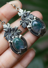 Maple Grove: Moss Agate Earrings, AE- 7267