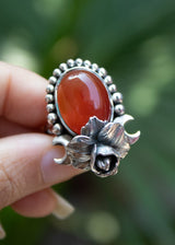 Natural Carnelian Gemstone Ring, AR-7021