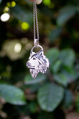 Lone Wolf Guardian – Sterling Silver Pendant Necklace, AP-7413