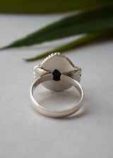 Bague délicate en malachite, AR-6706