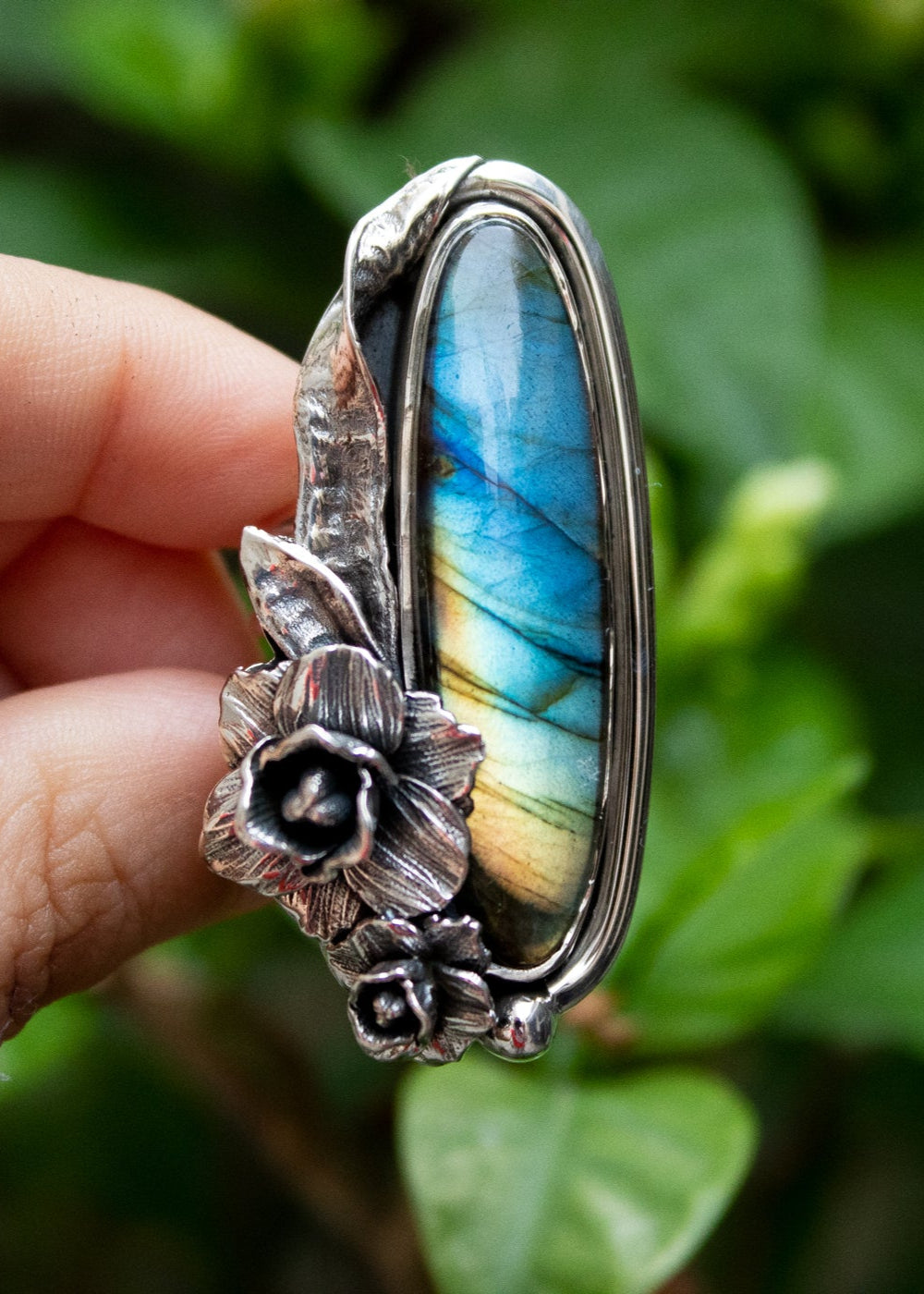 Blue Fire Labradorite Ring, AR-7052