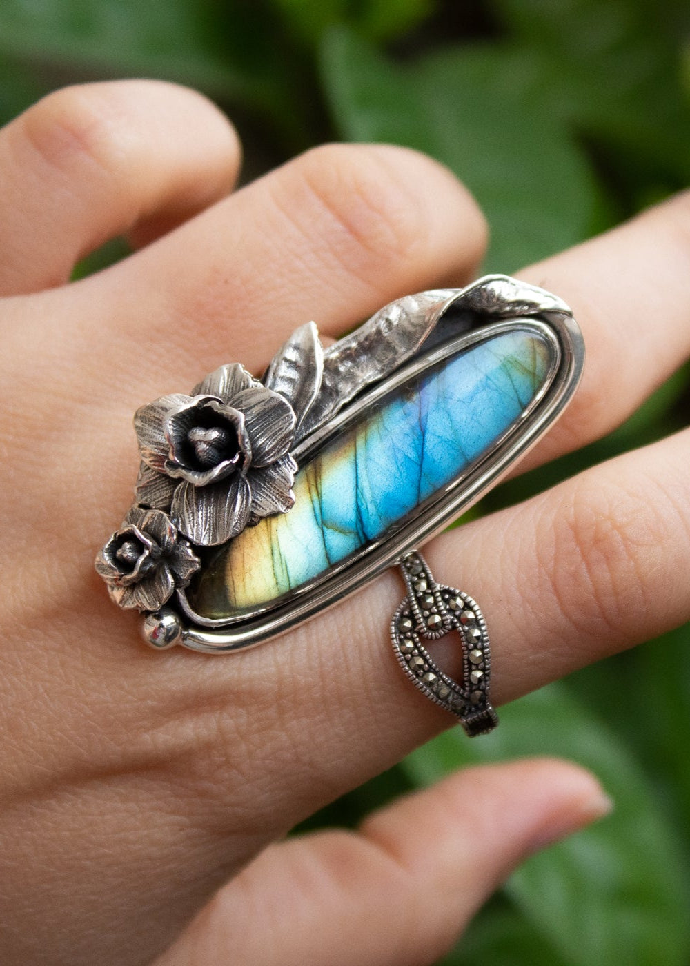 Blue Fire Labradorite Ring, AR-7052