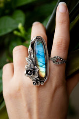 Blue Fire Labradorite Ring, AR-7052