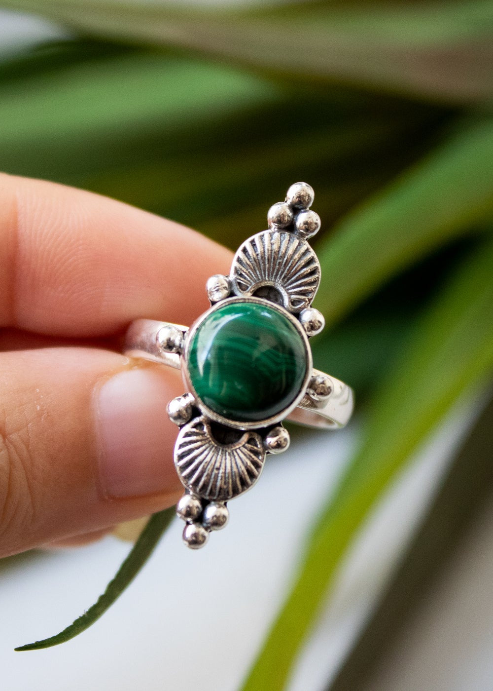Bague Bohème Malachite, AR-6705