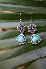 Wild Sky Petals — Turquoise Earrings, AE-7468