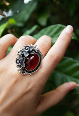 Ember Bloom: Hessonite Garnet Ring, AR- 7492