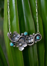Collier Floral Turquoise Naturelle AR-6754