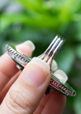 Elegant Emerald Ring Sterling Silver, AR-7084