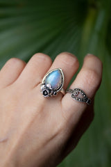 Moonkissed Floral Ring, AR-7505