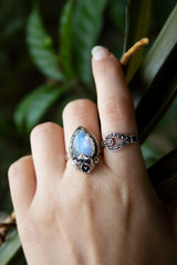 Moonkissed Floral Ring, AR-7505