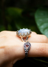 Moonstone Ring 925 Sterling Silver, AR-6702