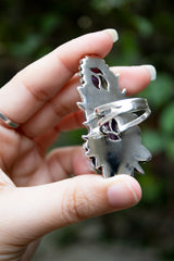 Celestial Grace: Amethyst Butterfly Ring, AR-7544