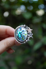 Tidebound Star: Abalone Shell Ring, AR- 7529