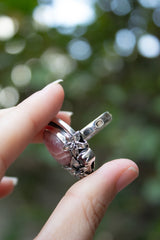 Petal & Pulse: Rhodochrosite Garnet Ring, AR-7543