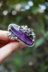 Twilight Vine – Long Amethyst Botanical Ring, AR-7545