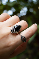 Petals of Shadows: Black Onyx Ring, AR- 7527