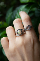Ethiopian Opal Ring, Dainty Opal Ring, AR-6810