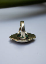 Bague émeraude, argent sterling, pierre précieuse verte, pierre de naissance de mai, SKU 6241