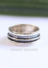 Bague Tournesol Tournesol pour Femme, Bague Fidget en Argent Sterling, SKU 6233