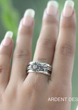 Bague Tournesol Tournesol pour Femme, Bague Fidget en Argent Sterling, SKU 6233