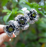 Verdant Blooms: Green Tourmaline Botanical bracelet.