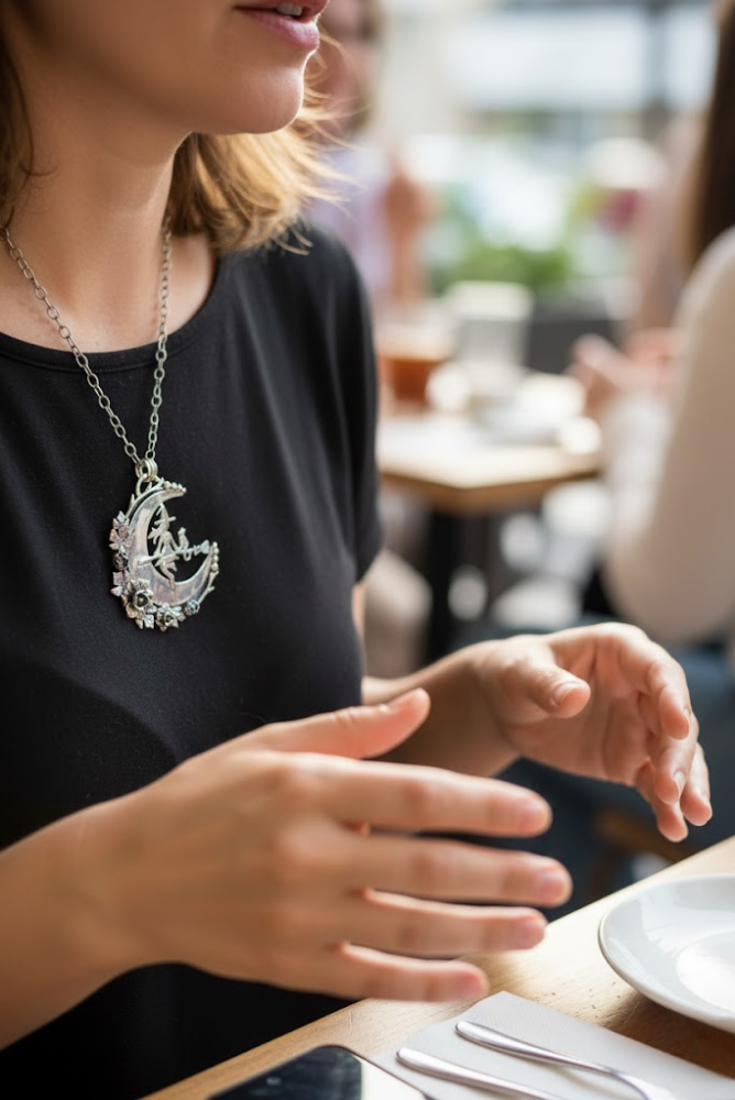 The Witch of the Crescent Moon Pendant, AP-7639