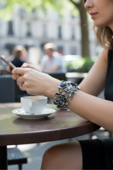 Twilight Garden - Sterling Silver & Kyanite Cuff Bracelet, AB-7620