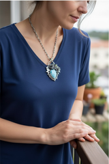 Tideborn Grace: Larimar Pendant, AP-7534