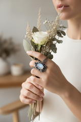 Moonlit Thorns: Moonstone Ring, AR-7485