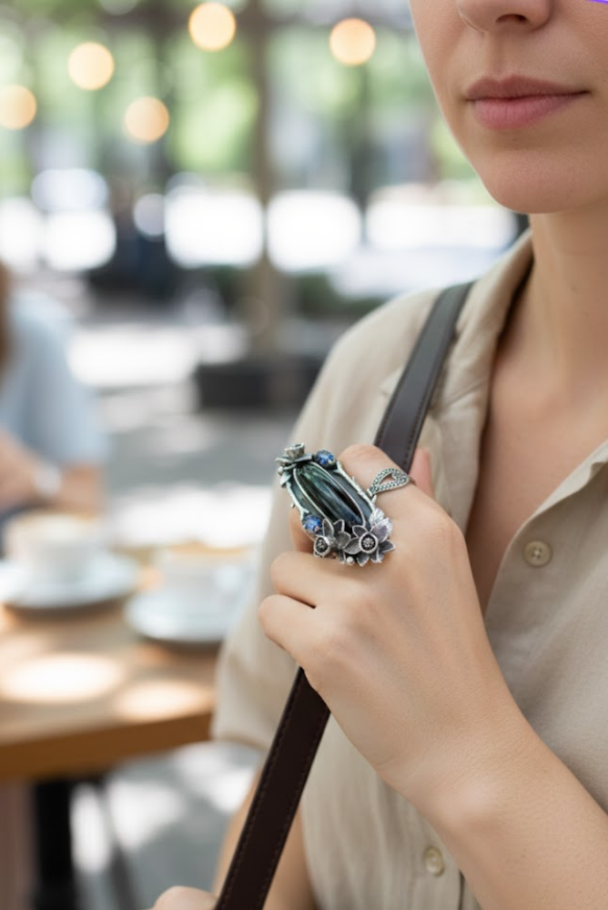 Mystic Nightfall Black Onyx Ring AR-7108