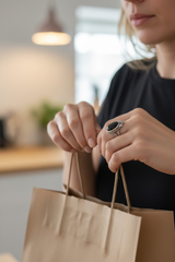 Black Onyx Ring, Halloween Ring, Skull Ring, Witchy Ring, Boho, SKU 6187