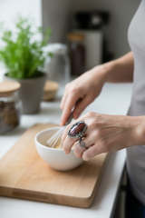 Crimson Petals of Apple Valley: Jasper Ring, AR- 7603