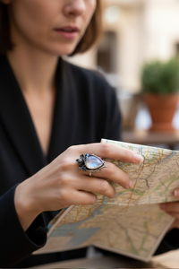 Ethereal Blossom Moonstone Ring, AR-7159