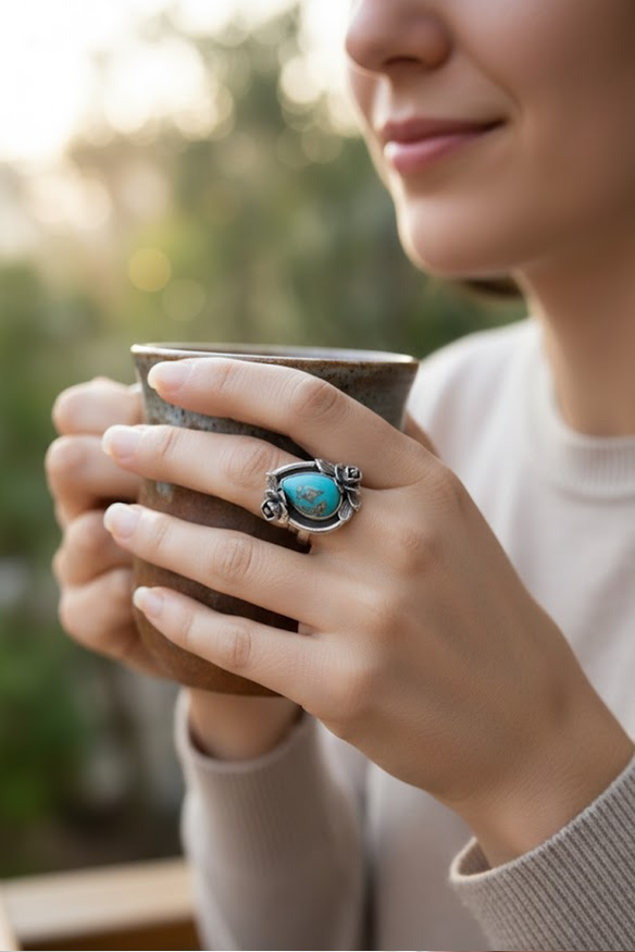 Desert Rose – Turquoise Ring, AR-7699