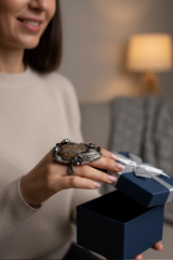 Anillo llamativo de ágata con tubo de barra, AR-6745