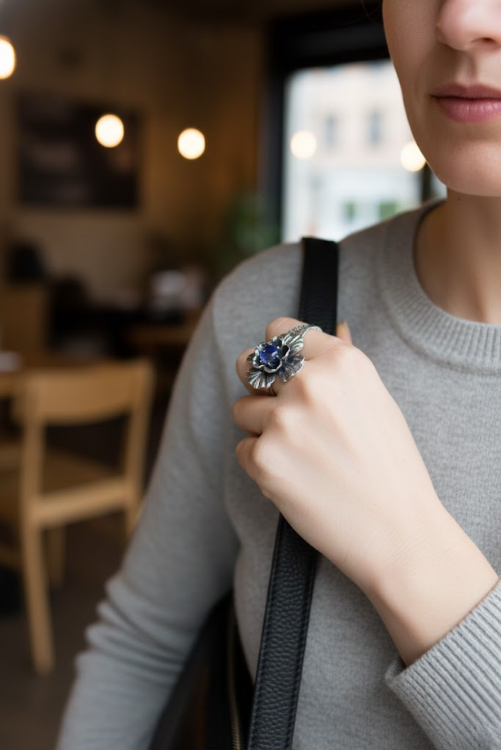 Floral Tanzanite Ring, AR-7040