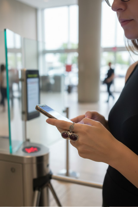 Garnet Ring with Half Moon AR-6544