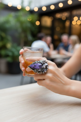 Twilight Meadow Butterfly – Charoite Ring, AR-7702