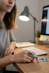 Anillo Piedra Luna y Amatista, Anillo Floral, AR-6613