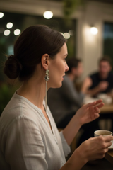 Morning Forest Blossom – Prehnite Drop Earrings, AE-7688