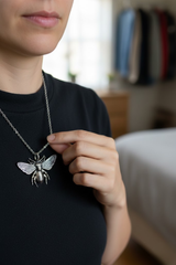 Guardian Bee Silver Necklace,  AP- 7380