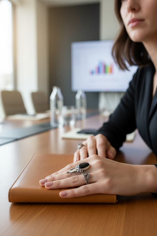 Black Onyx Cat Ring, AR-6861