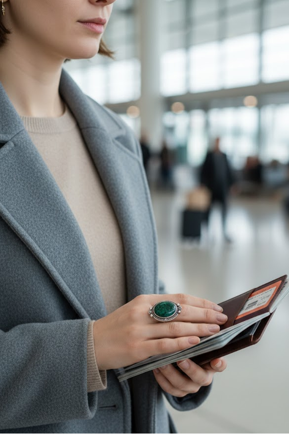 Emerald Ring, Sterling Silver, Green Gemstone, May Birthstone, SKU 6241